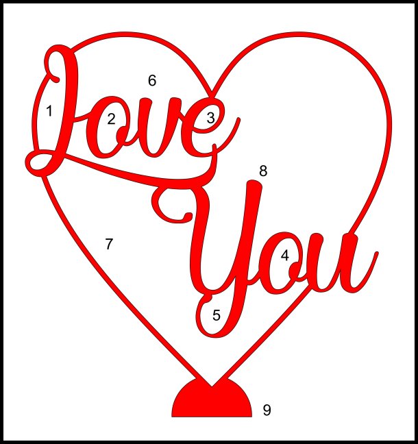 Scrollsaw Delicate Love You Heart Scroll Saw Pattern