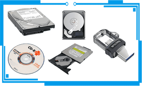 Harddisk, DVD, CD, USB Flashdisk