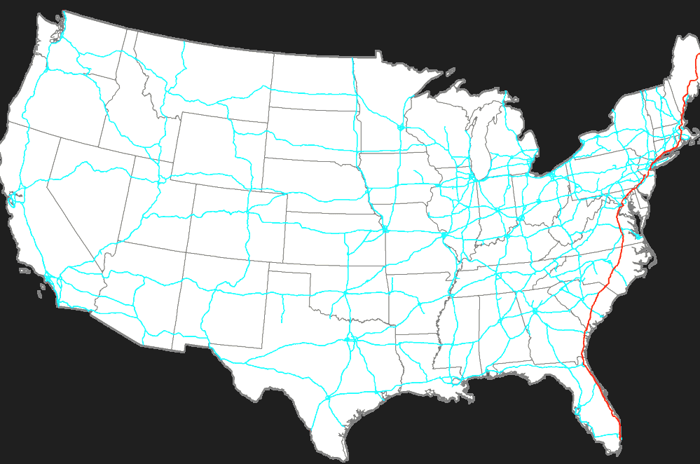 Interstate 95 - Map Of I 95 In Florida Interstate 95 - Map Of I 95 In Florida