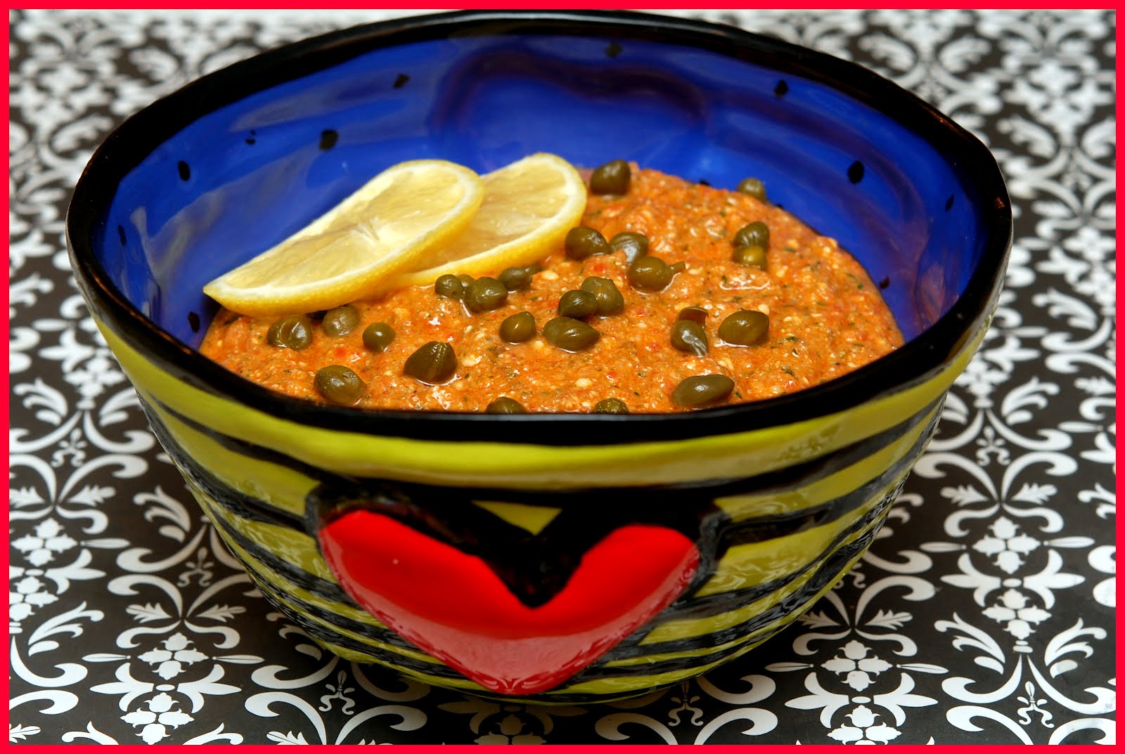 ROASTED RED PEPPER & CAPER DIP Hugs and Cookies XOXO