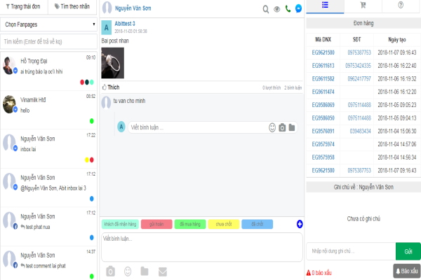 phần mềm quản lý nhiều fanpage