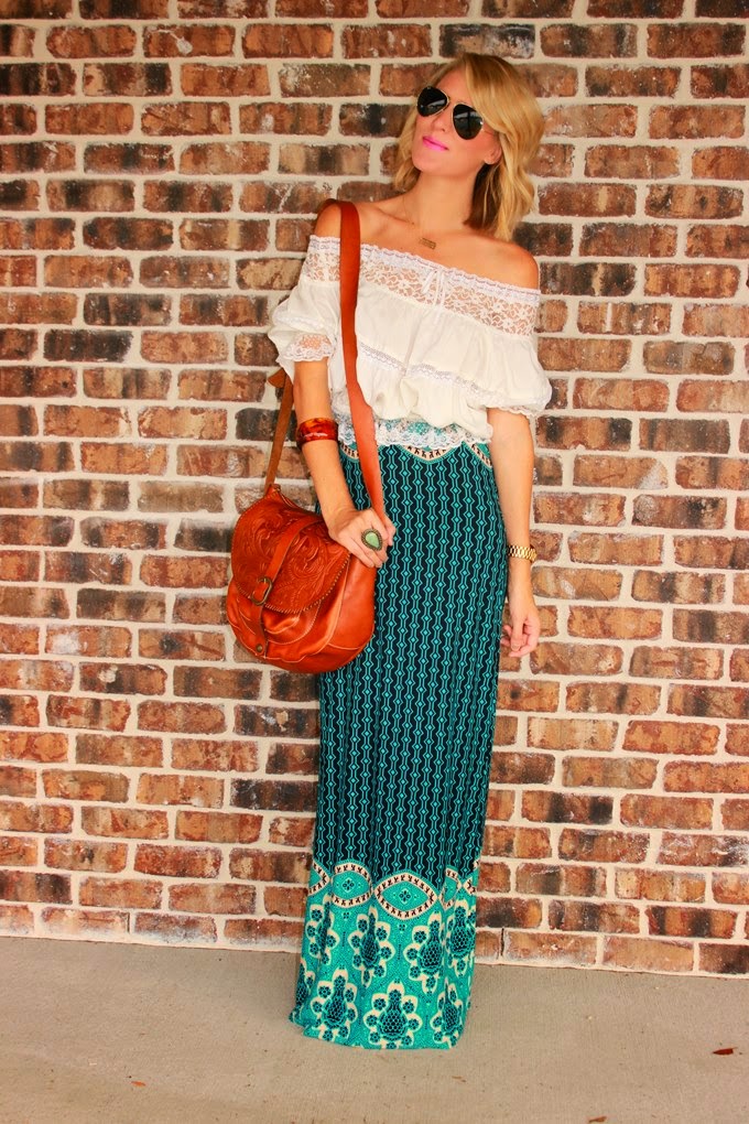 Belle de Couture: Turquoise Boho Skirt + Shop Saule!