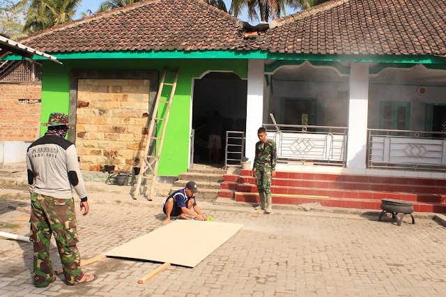 Tempat Wudhu Masjid Miftahul Janah Mulai Direhab TMMD Kodim Klaten
