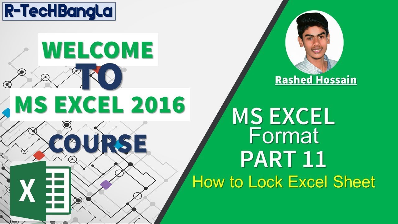 MS Excel Format - How to Lock Excel Sheet - PART 11 - R TecH BangLa