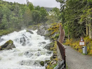 Waterfall hike in Geiranger Norway