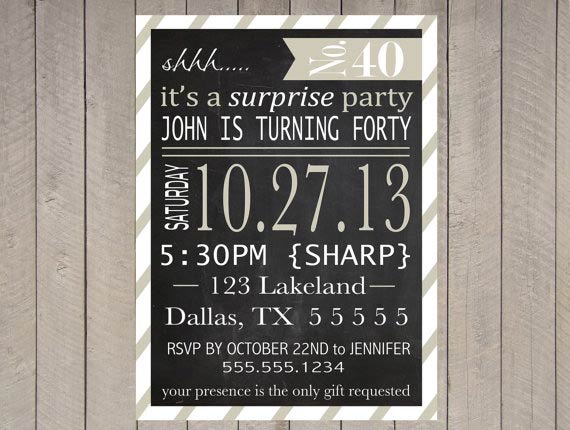 Adult Birthday Invitations