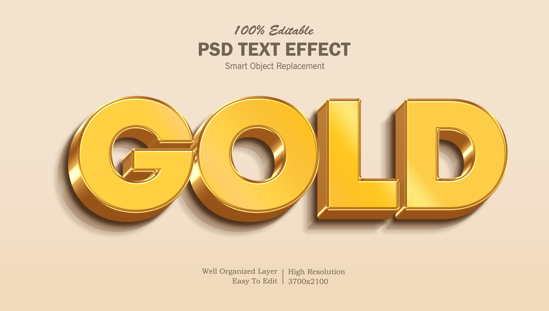 Chia sẻ file PSD tạo chữ hiệu ứng vàng gold