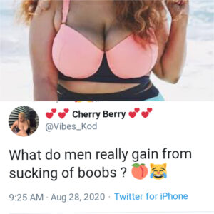 What do men gain by sucking a woman’s Bre@st??
