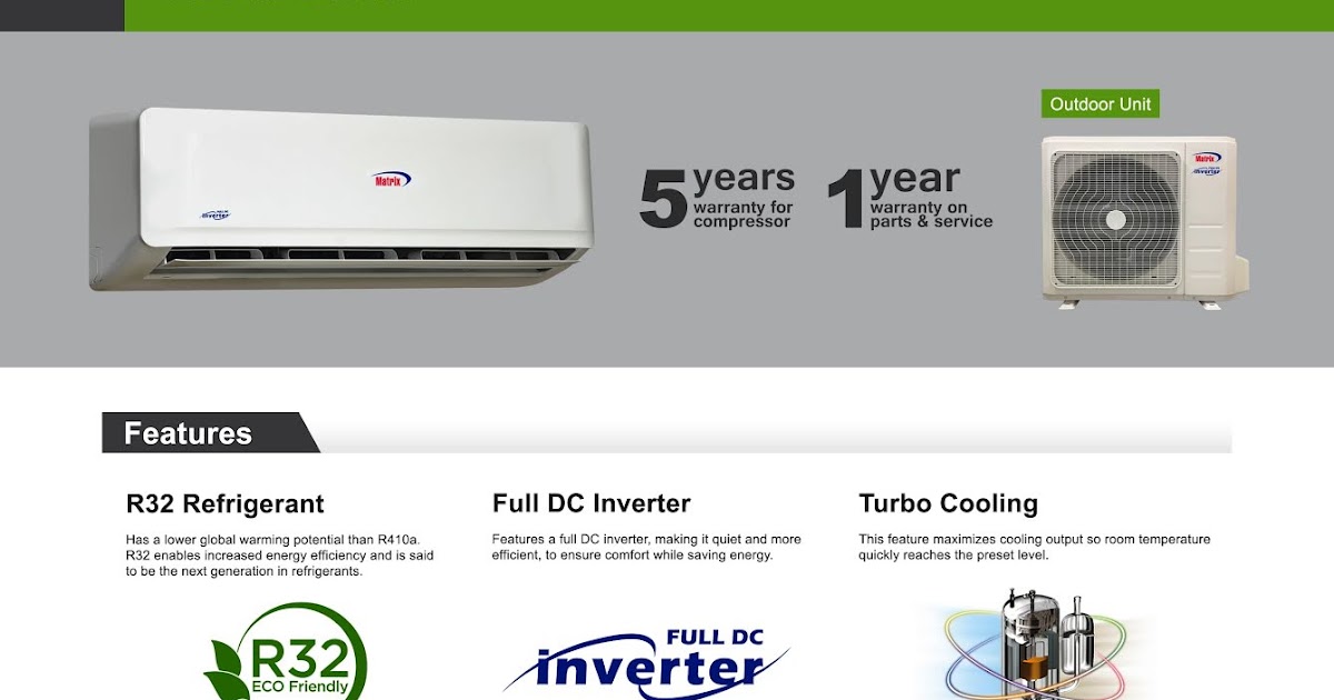 MATRIX SPLIT WALL AIR CON FULL DC INVERTER