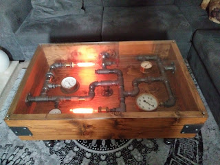 My handmade steampunk coffee table
