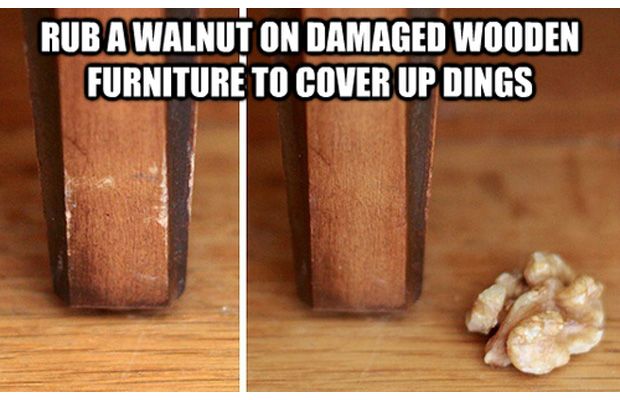 Rub Walnuts on Wood to Restore It
