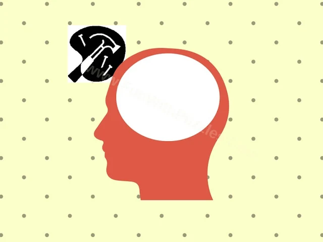 Nails, Hammer, Human Head or Brain. Can you find the answer to this Rebus or Pictogram Quiz Puzzle in English Idioms?