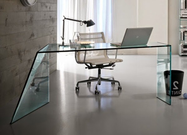 Glass writing desk – wonderful ideas!