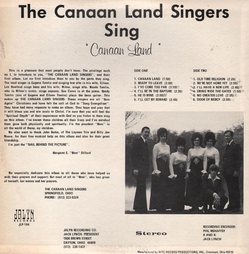 The Good, Bad & Ugly Gospel Record Barn Canaan Land The Canaan Land