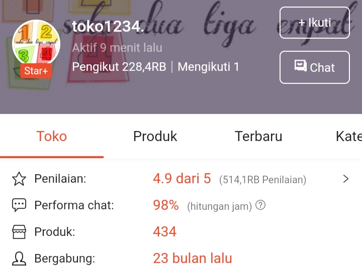 toko1234. Supplier Shopee Terbaik Kategori Ibu dan Anak