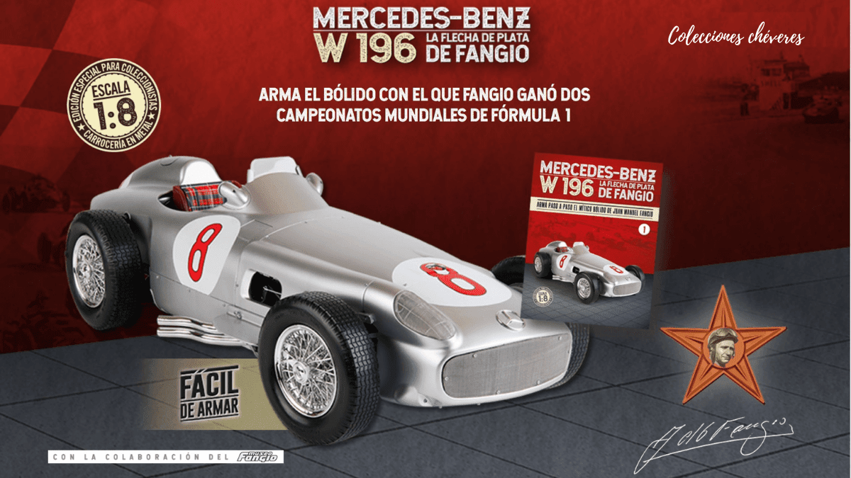Armá el mítico Mercedes-Benz de Fangio 1:8 Salvat