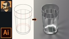 كورس كيفية رسم الزجاج الواقعي في Adobe Illustrator CC ١٠٠% مجانا