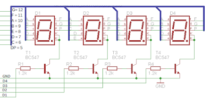Tefov: Arduino 7 Segment Multiplexing 4 Digit Countdown Timer