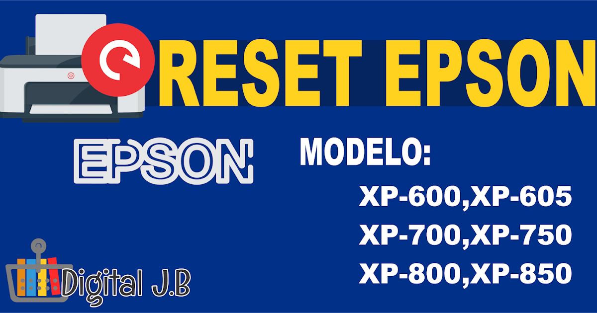 RESET ALMOHADILLAS EPSON XP600XP605XP700XP750XP800XP850