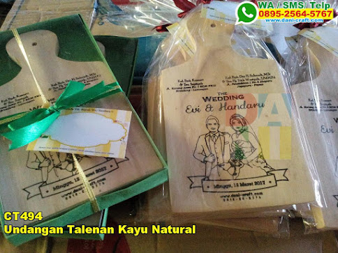 Undangan Talenan Kayu Natural