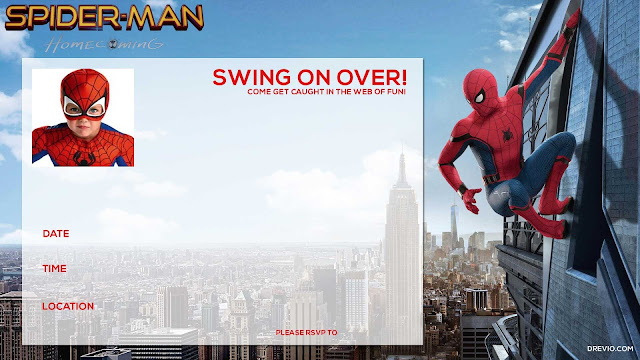 Spiderman Birthday Invitations
