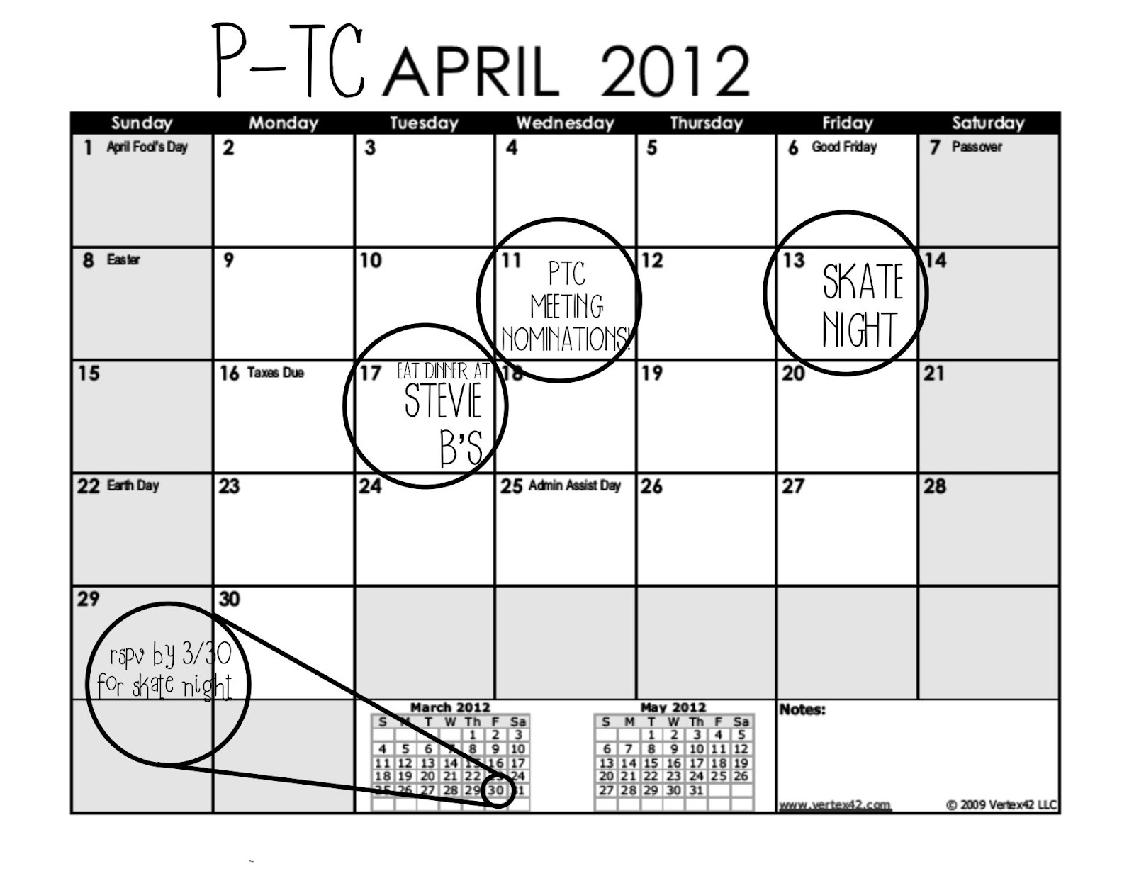 Lobbestael PTC April Event Calendar lobbestael-ptc-april-event-calendar