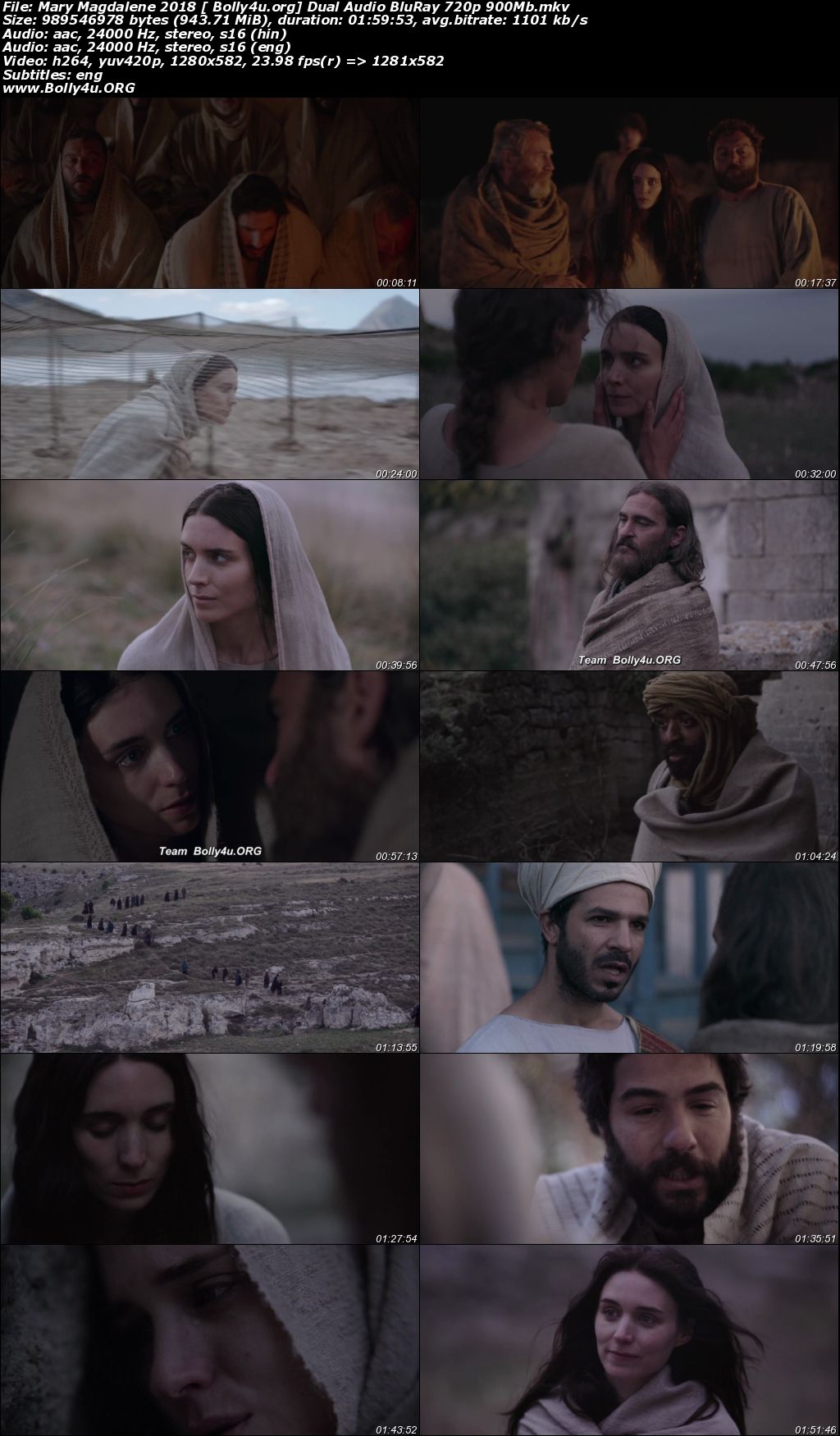 Mary Magdalene 2018 BluRay 400Mb Hindi Dual Audio 480p Download