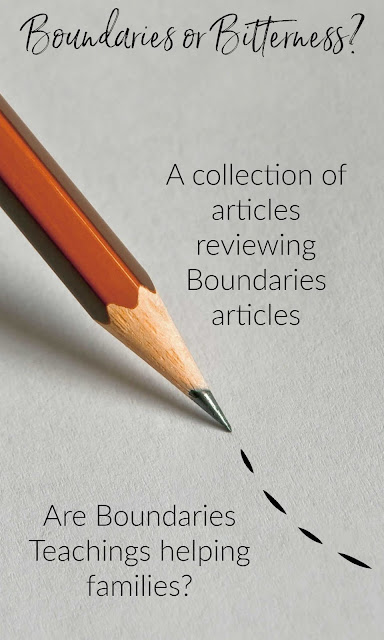 This collection includes articles reviewing the teachings from the Boundaries website.