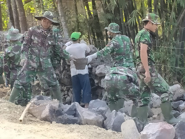 Kodim Sragen - Kurang 9 Hari Penutupan TMMD, Pengerjaan Talut dikebut