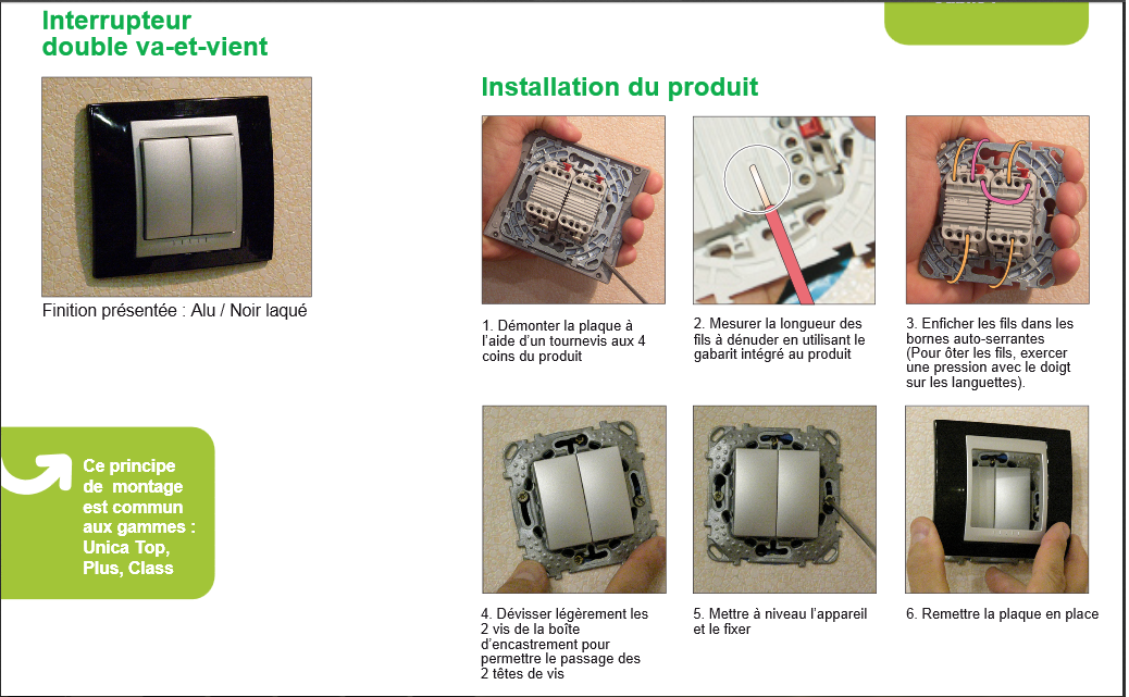 cablage double va et vient schneider schema electrique