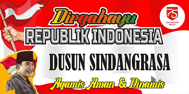 Download Contoh Spanduk HUT RI 75.cdr KARYAKU