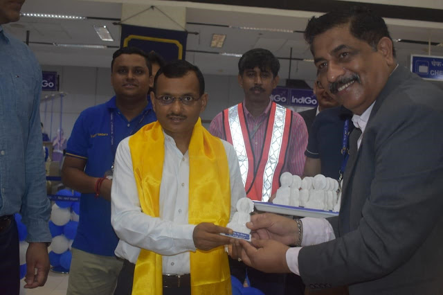 गया से इंडिगो हवाई सेवा का शुभारंभ Launch of Indigo air service from Gaya, anj news media