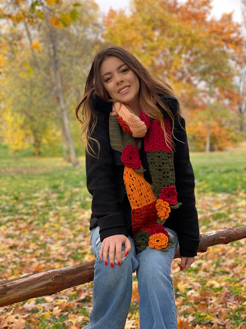 Cottage Rose Scarf In the Shop