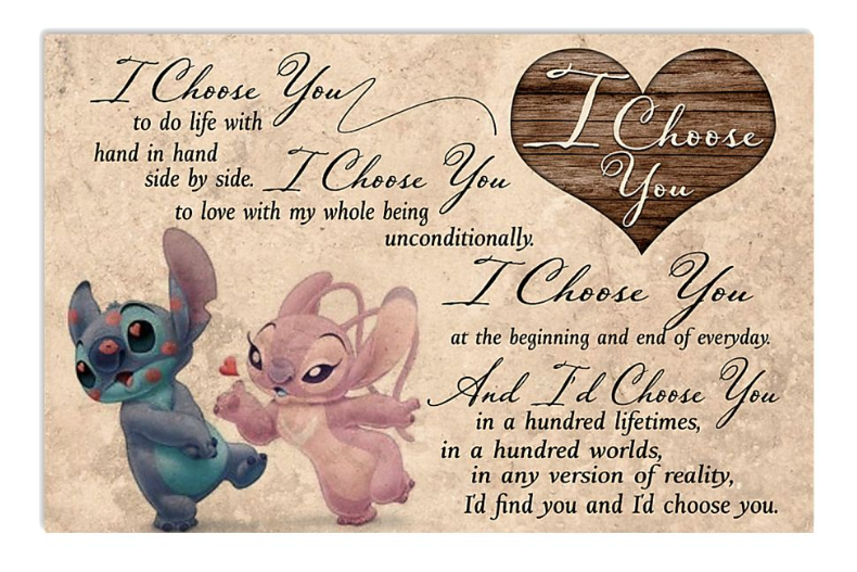 OFFICIAL Stitch and angel I choose you poster