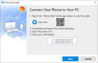 Virtoo - Controlla il telefono Android dal PC