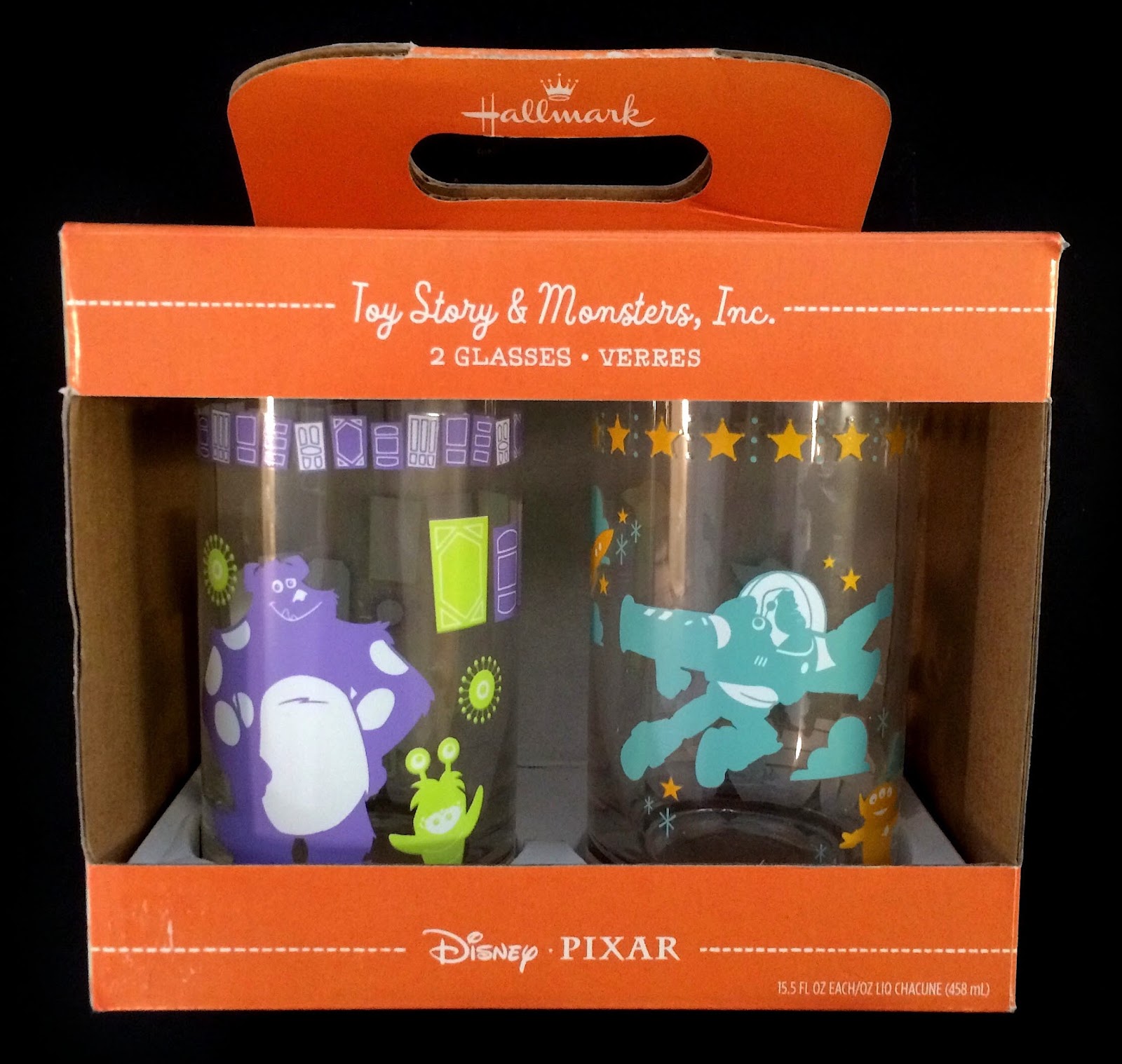Dan the Pixar Fan: Pixar Collection: Hallmark 2 Glasses Beverage Set (Monsters Inc. & Toy Story)