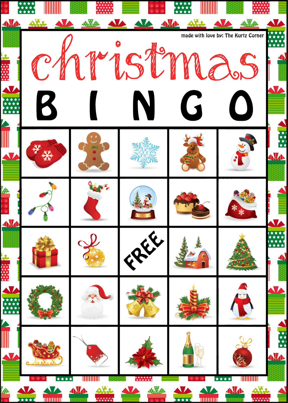 Best Christmas Bingo Card Printable Derrick Website