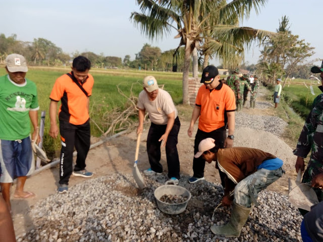 Kokohnya Kebersamaan TNI dan Polri Pada TMMD Reg 105 Kodim Klaten