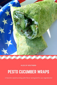 Pesto Cucumber Wrap:  A series of wonderful vegetarian dishes pair perfectly together for a Fall/Winter Picnic, indoors or out! - Slice of Southern