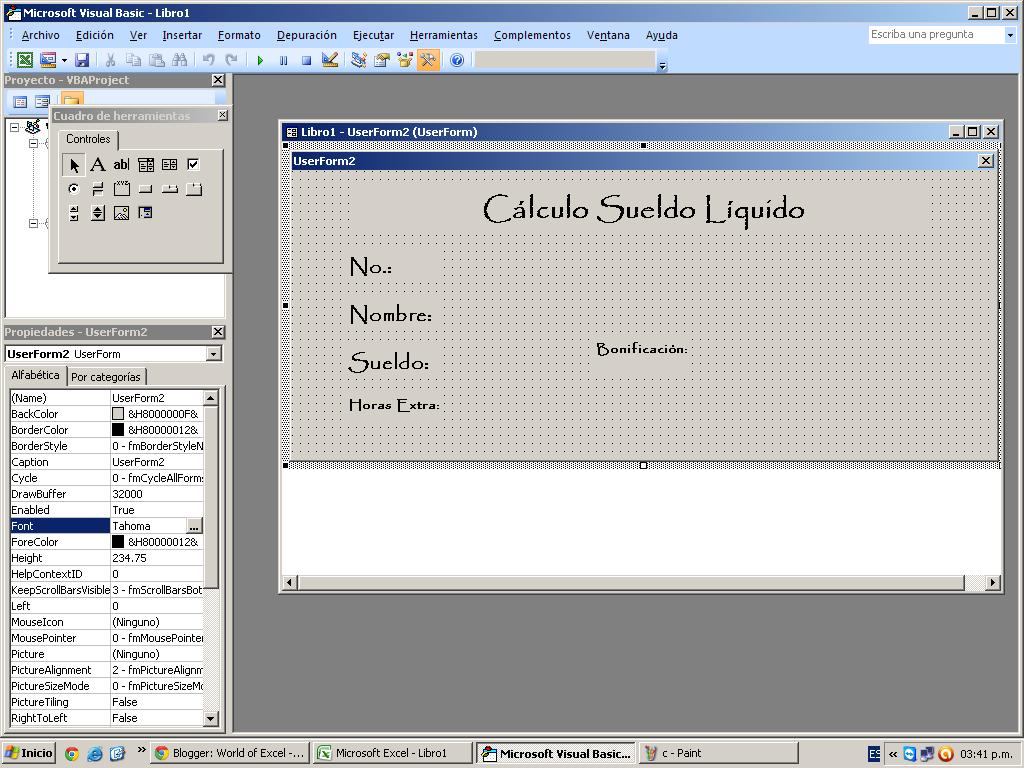 World Of Excel Formulario I