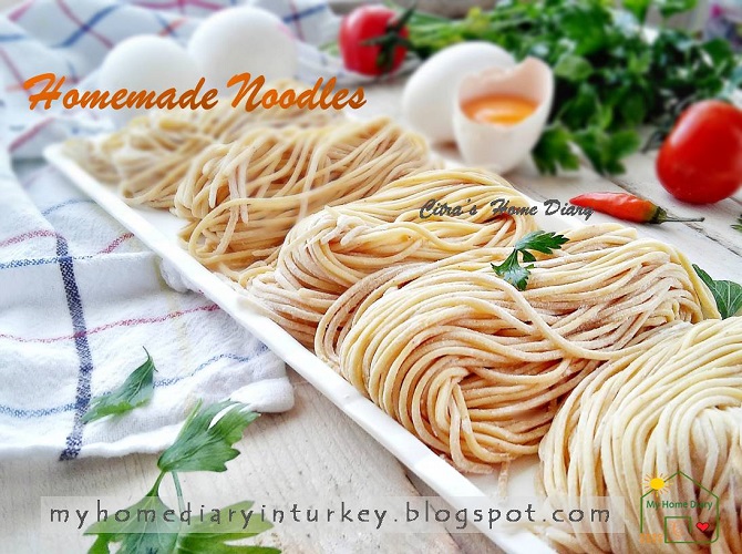 Citra's Home Diary Homemade Chewy and springy Noodles (from egg white