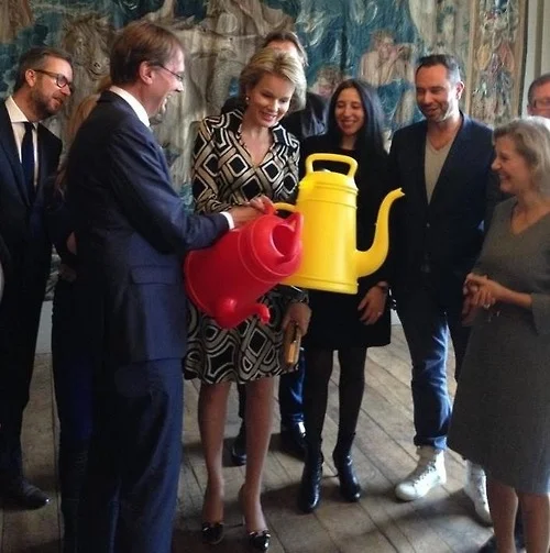 Queen Mathilde visits exhibiton Power of Objects in Brussels