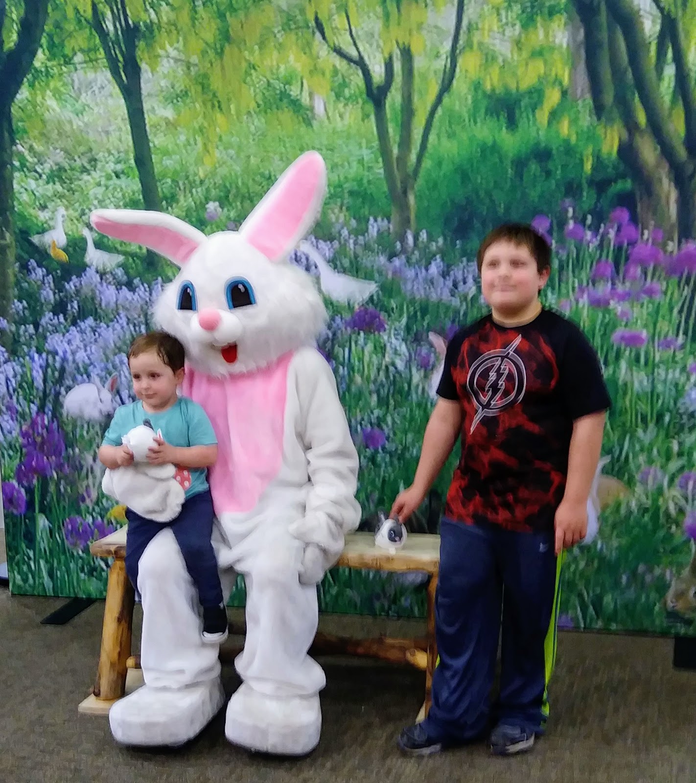 Andrew, Jonathan & Alexander Cabela's Easter Bunny