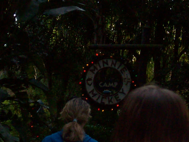 Camp Minnie Mickey Entrance Sign at Christmas Disney's Animal Kingdom