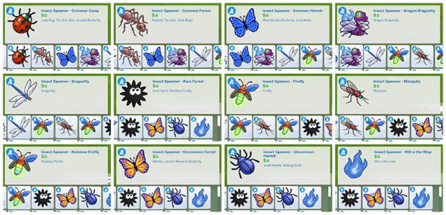 Placeable Insects The Sims 4 SIMS4 Clove share Asia Tổng hợp Custom Content The Sims 4 game