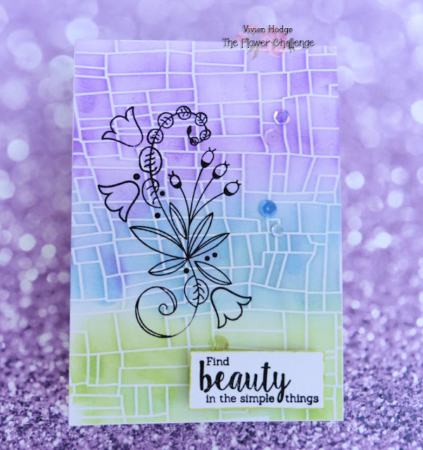 Pretty Pastels card Flower Challenge, Uniko