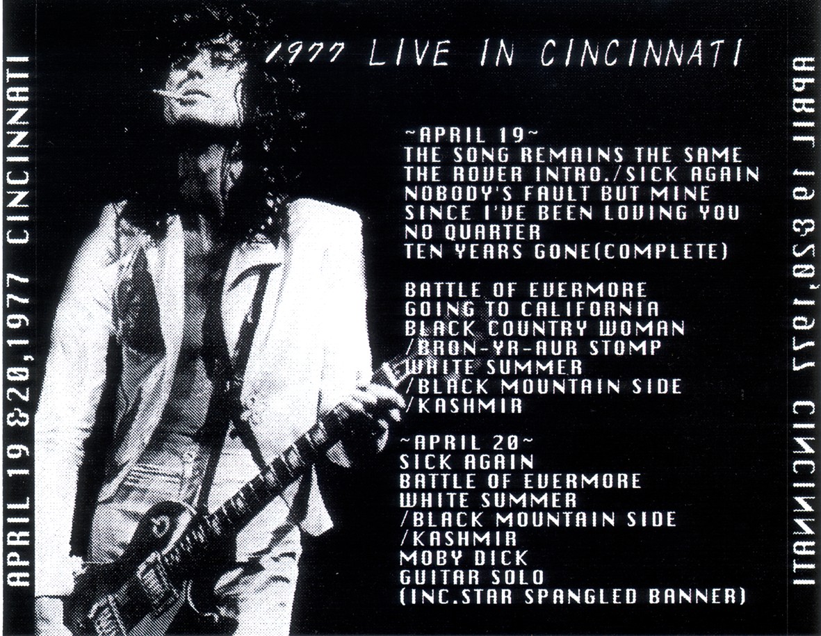 T.U.B.E. Led Zeppelin 19770419/20 Cincinnati, OH (AUD/FLAC) "Two
