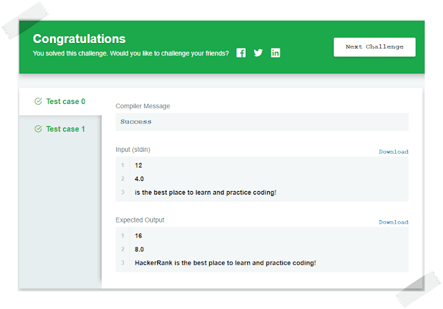 Day 1 Data Types Hackerrank Solution