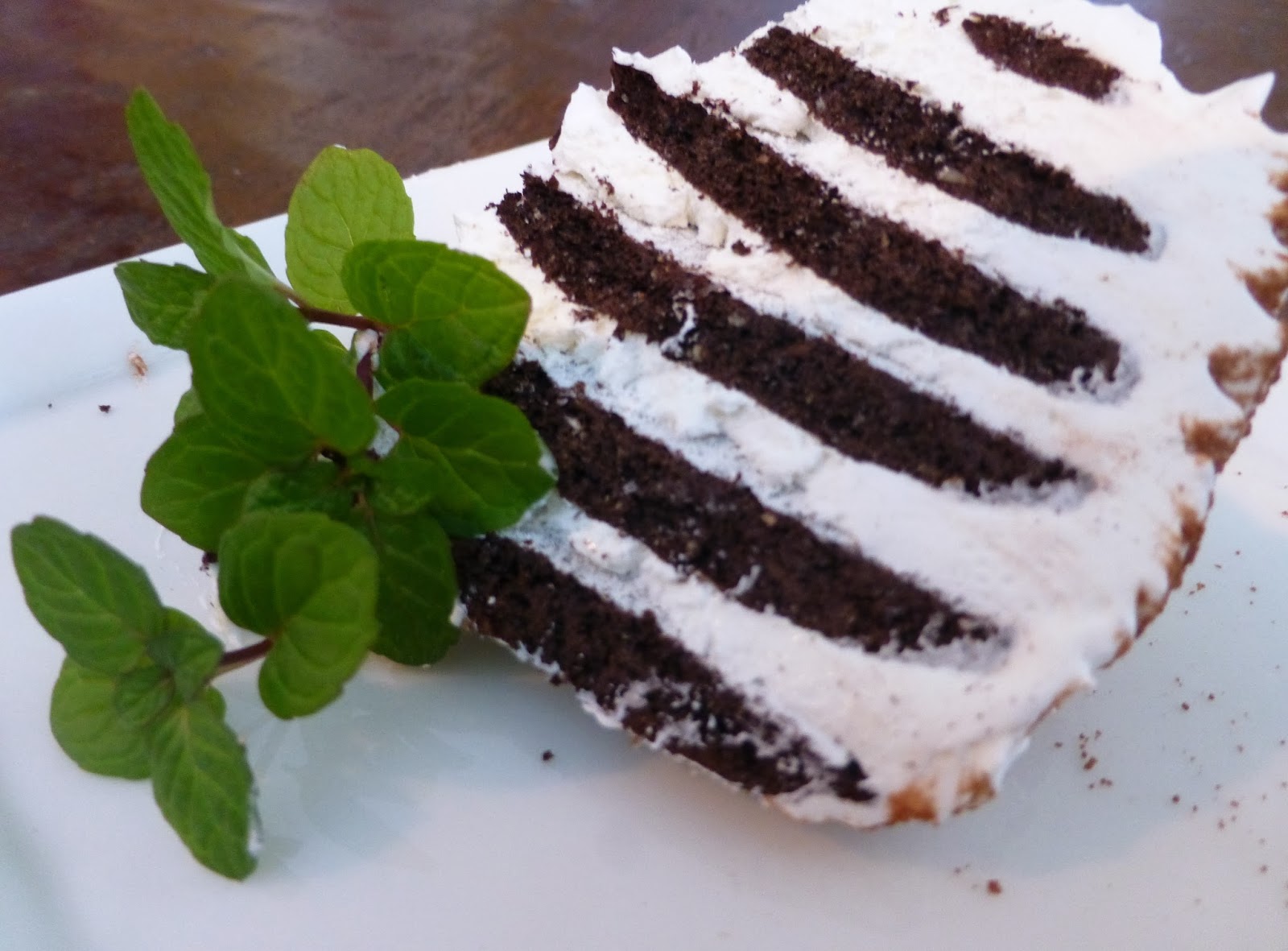 Zebra Icebox Cake