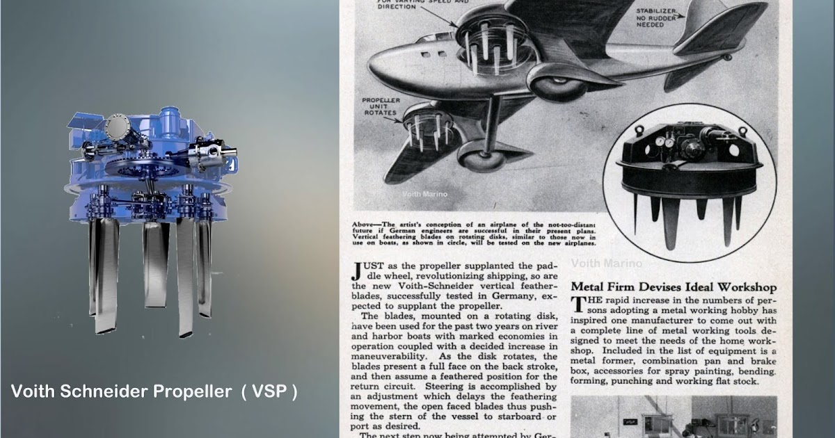 VOITH MARINO UN PROPULSOR VOITH SCHNEIDER PROPELLER EN LA AVIACIÓN?